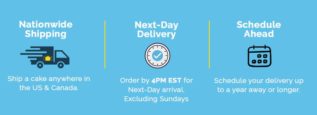 Next Day Delivery. Scheduled Cake Delivery