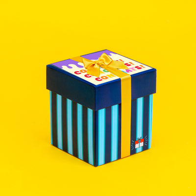 Congratulations Box - 4" Chocolate Surprise Cake with Star Confetti Explosion