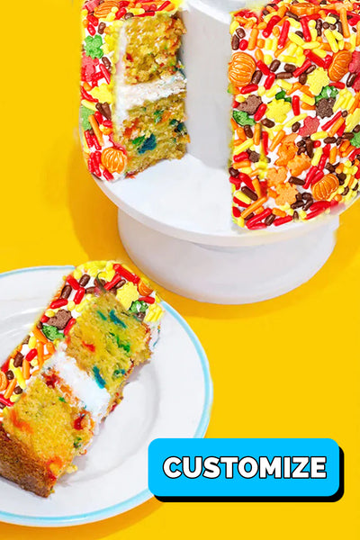 4" Fall Festive Vanilla Confetti Surprise Cake®