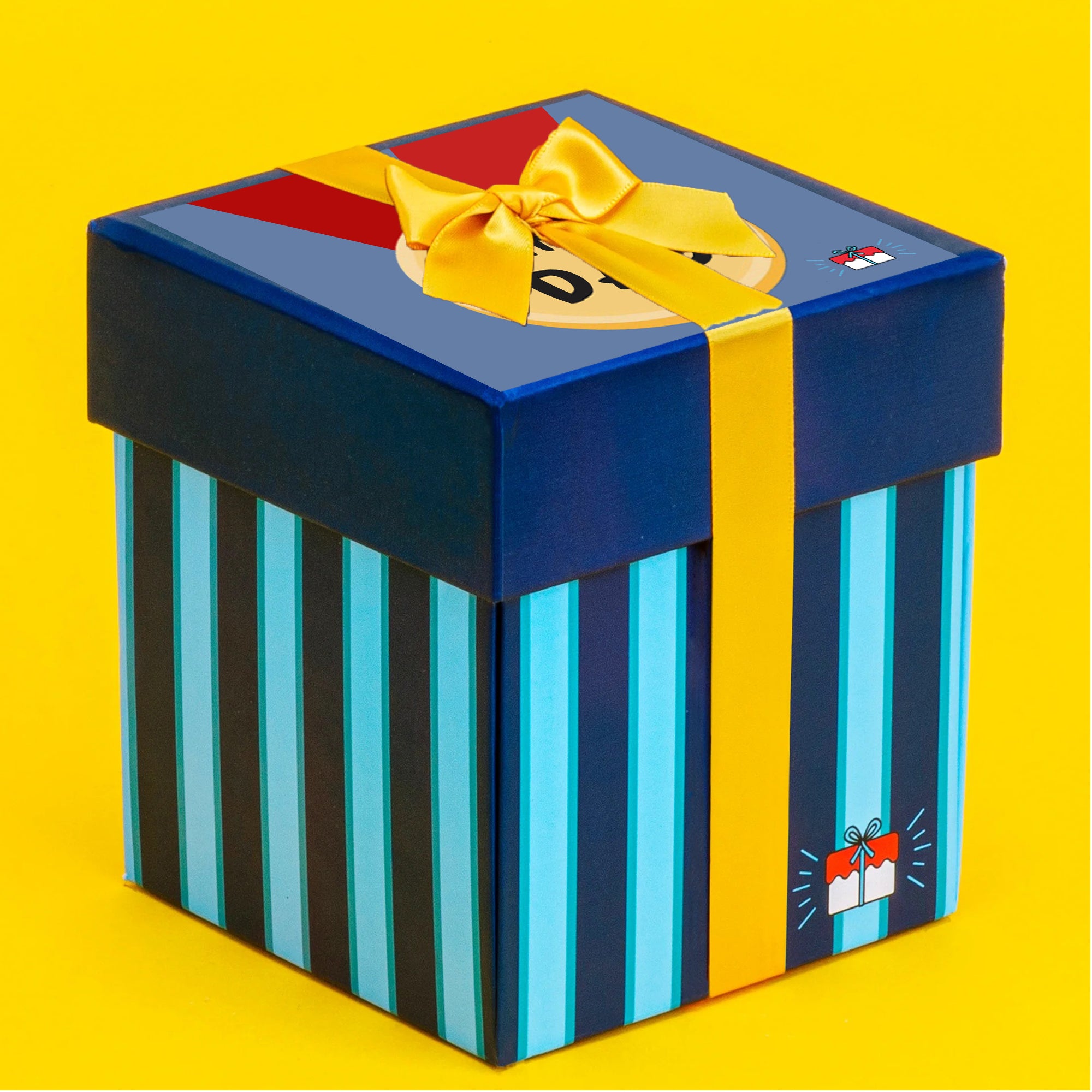 Happy Father's Day Box-  4" Vanilla Surprise Cake® with Confetti Explosion