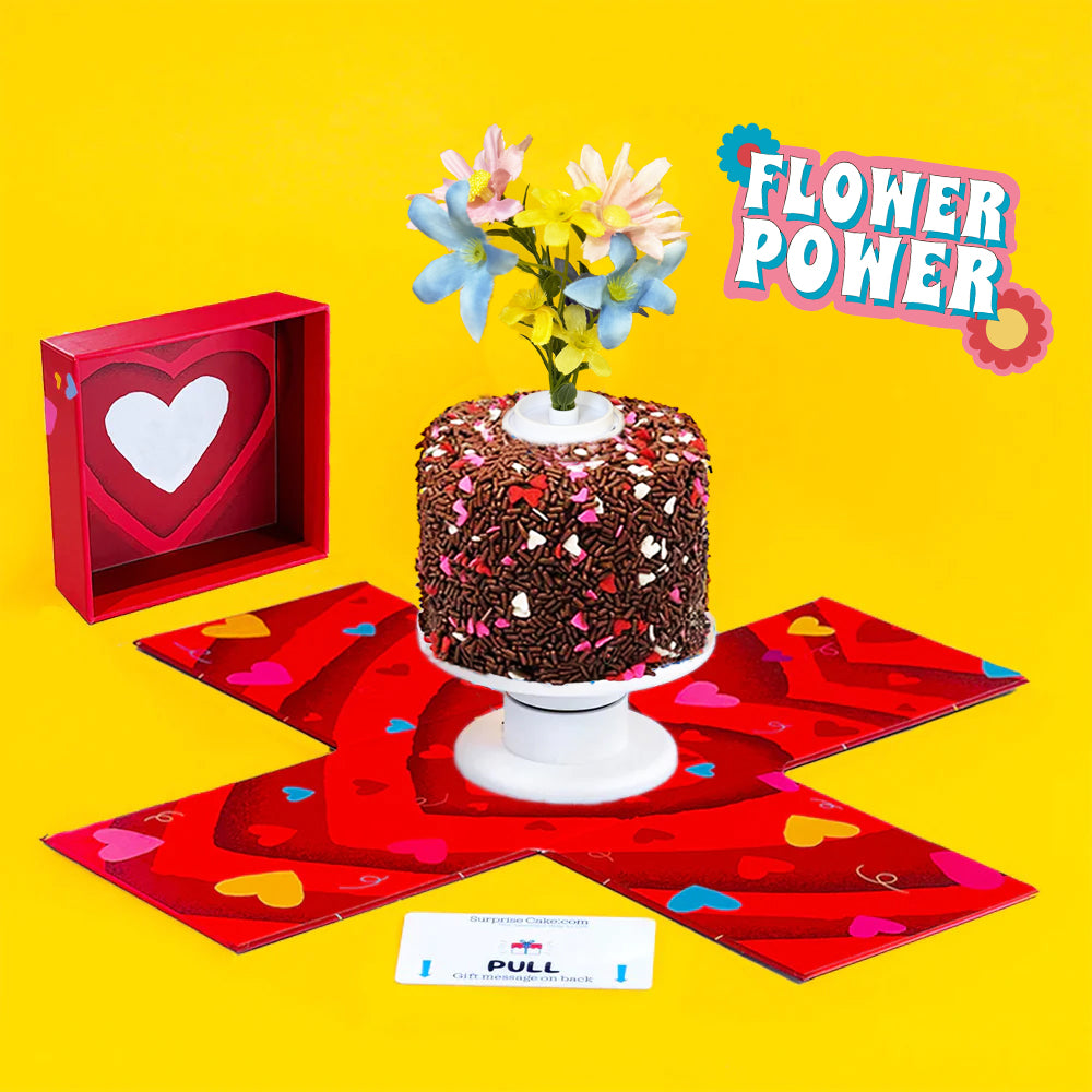 4"- Chocolate Love Flower Power Explosion