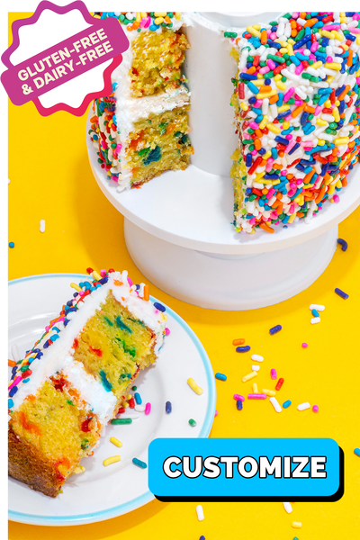 4" Rainbow Gluten Free Vanilla Confetti Surprise Cake®