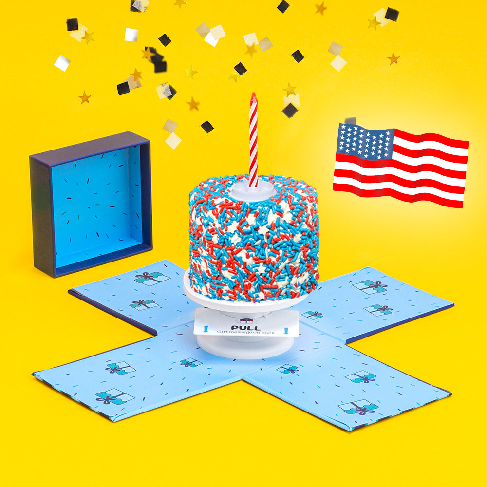 4" American Pride Surprise Cake