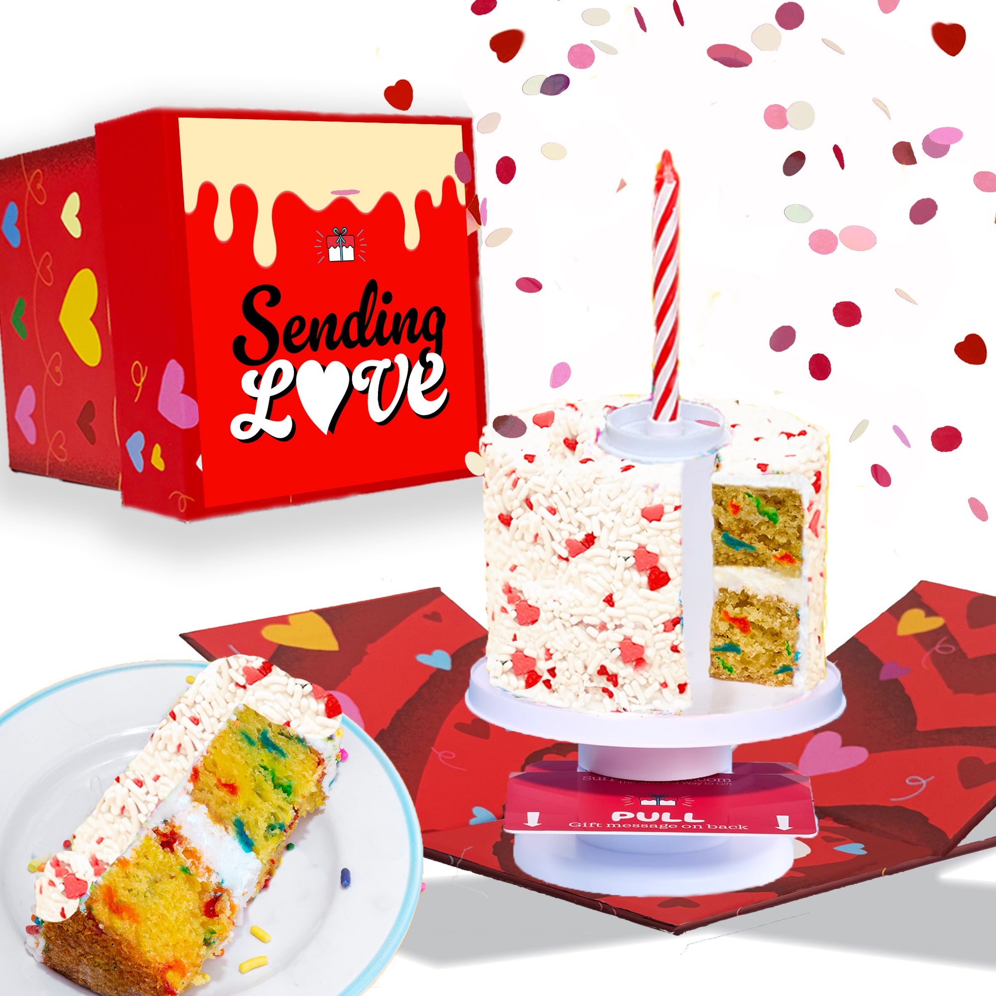 Sending Love Box - 4" Vanilla Love Surprise Cake®