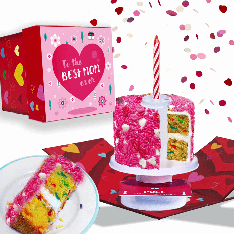 Mother's Day Box - 4" Pink Love Surprise Cake®