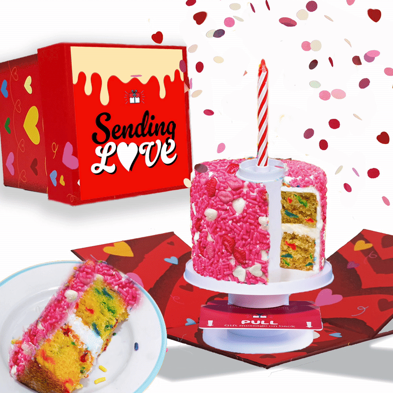 Sending Love Box - 4" Pink Love Surprise Cake®