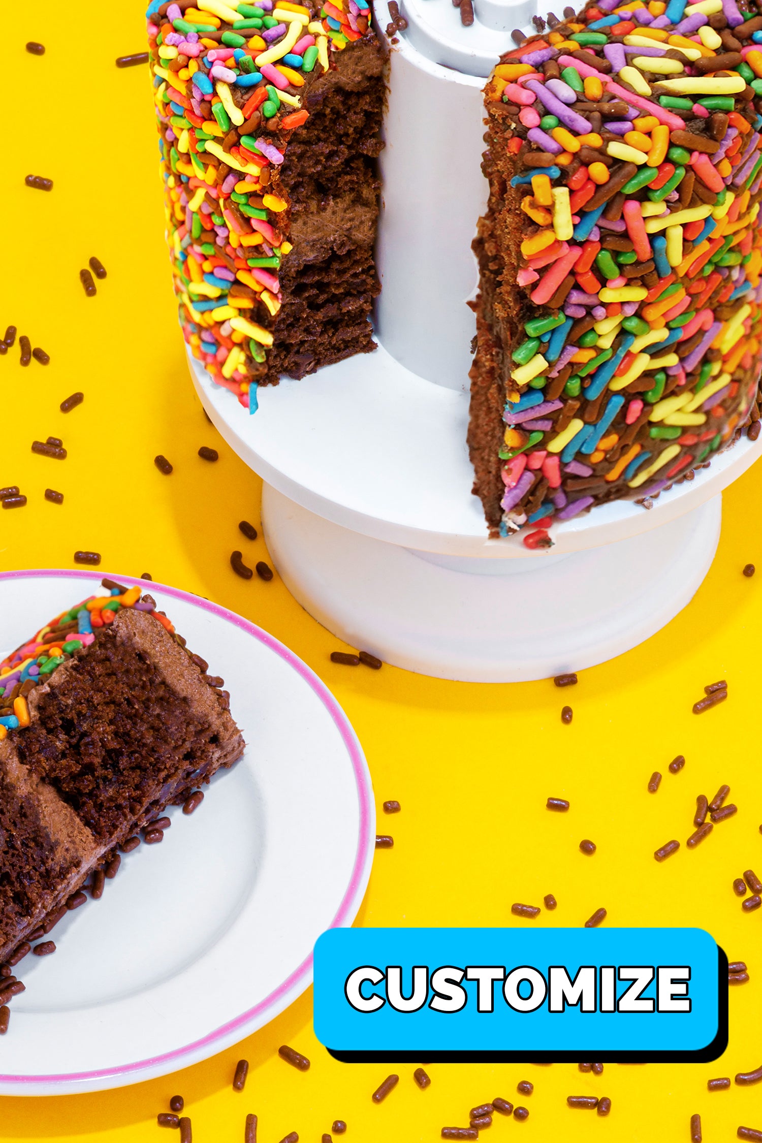 4" Rainbow Chocolate Chocolate Chip Surprise Cake®