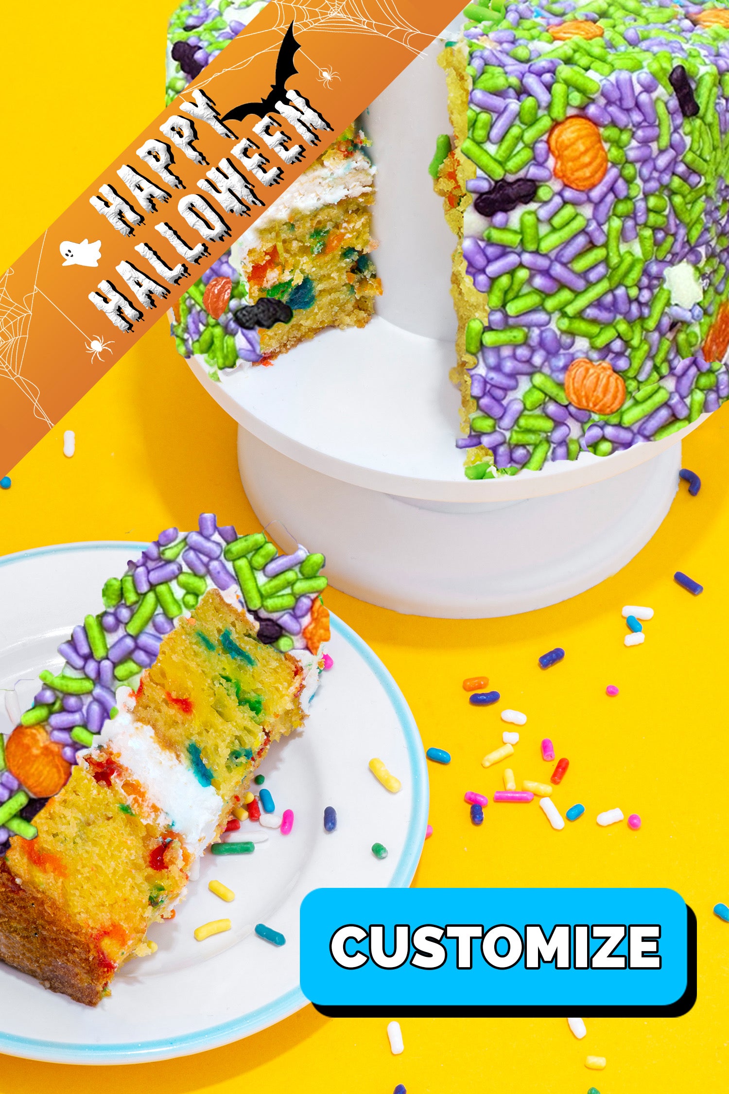 4"  Vanilla Halloween Surprise Cakes®