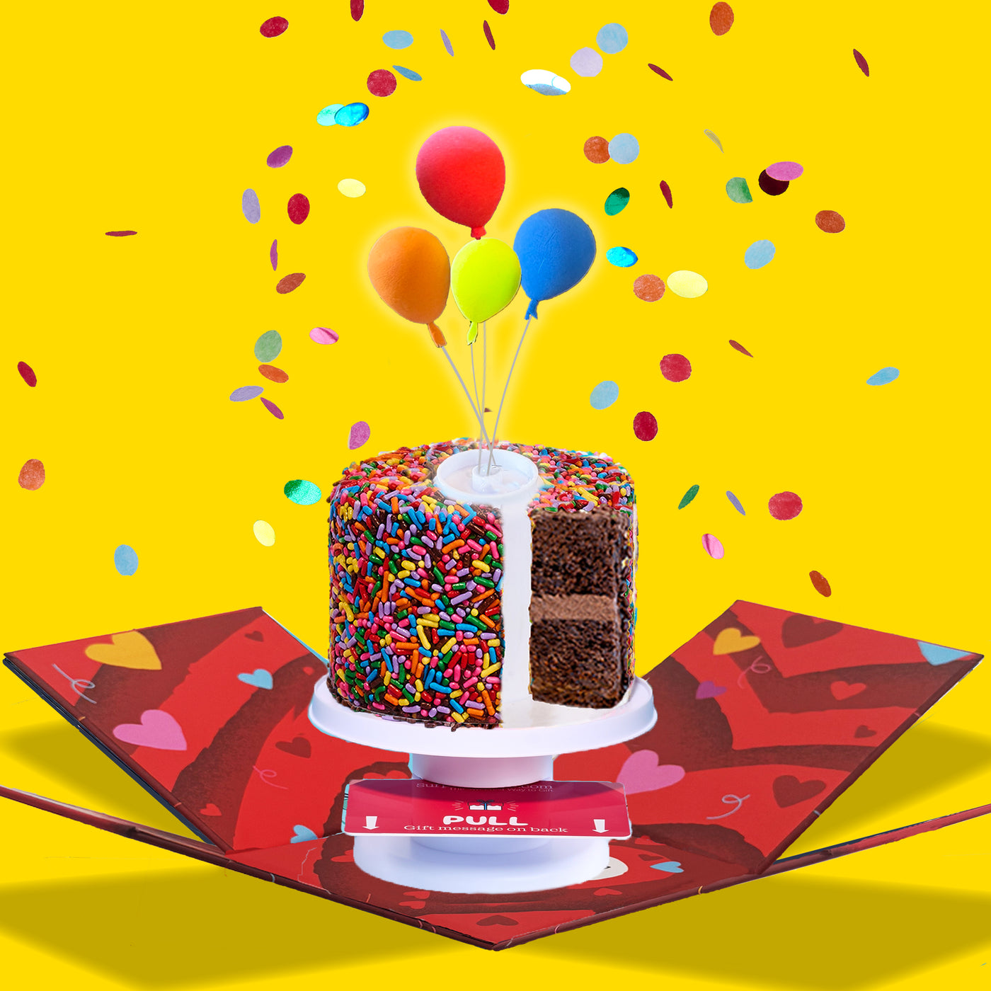 4" Rainbow Chocolate Chocolate Chip Surprise Cake®