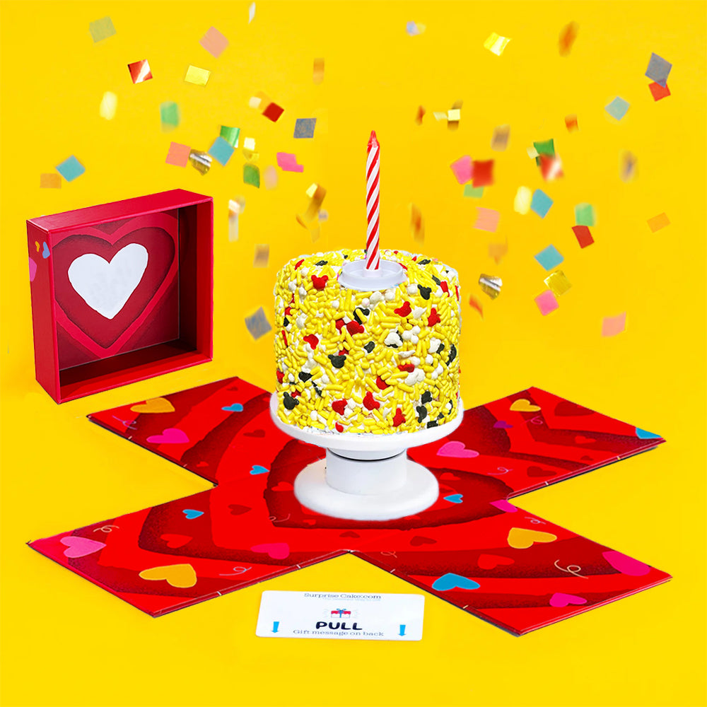 4" Mickey Mouse Vanilla Confetti Surprise Cake® - ©Disney
