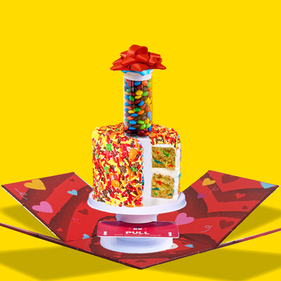 4" Fall Festive Vanilla Confetti Surprise Cake®