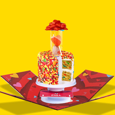 4" Fall Festive Vanilla Confetti Surprise Cake®