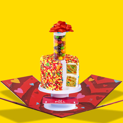 4" Fall Festive Vanilla Confetti Surprise Cake®