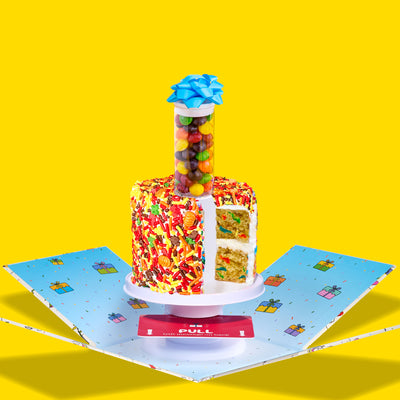 4" Fall Festive Vanilla Confetti Surprise Cake®