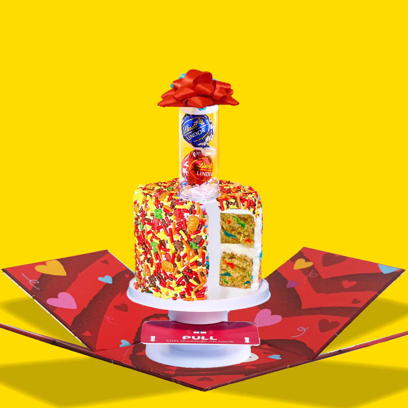 4" Fall Festive Vanilla Confetti Surprise Cake®