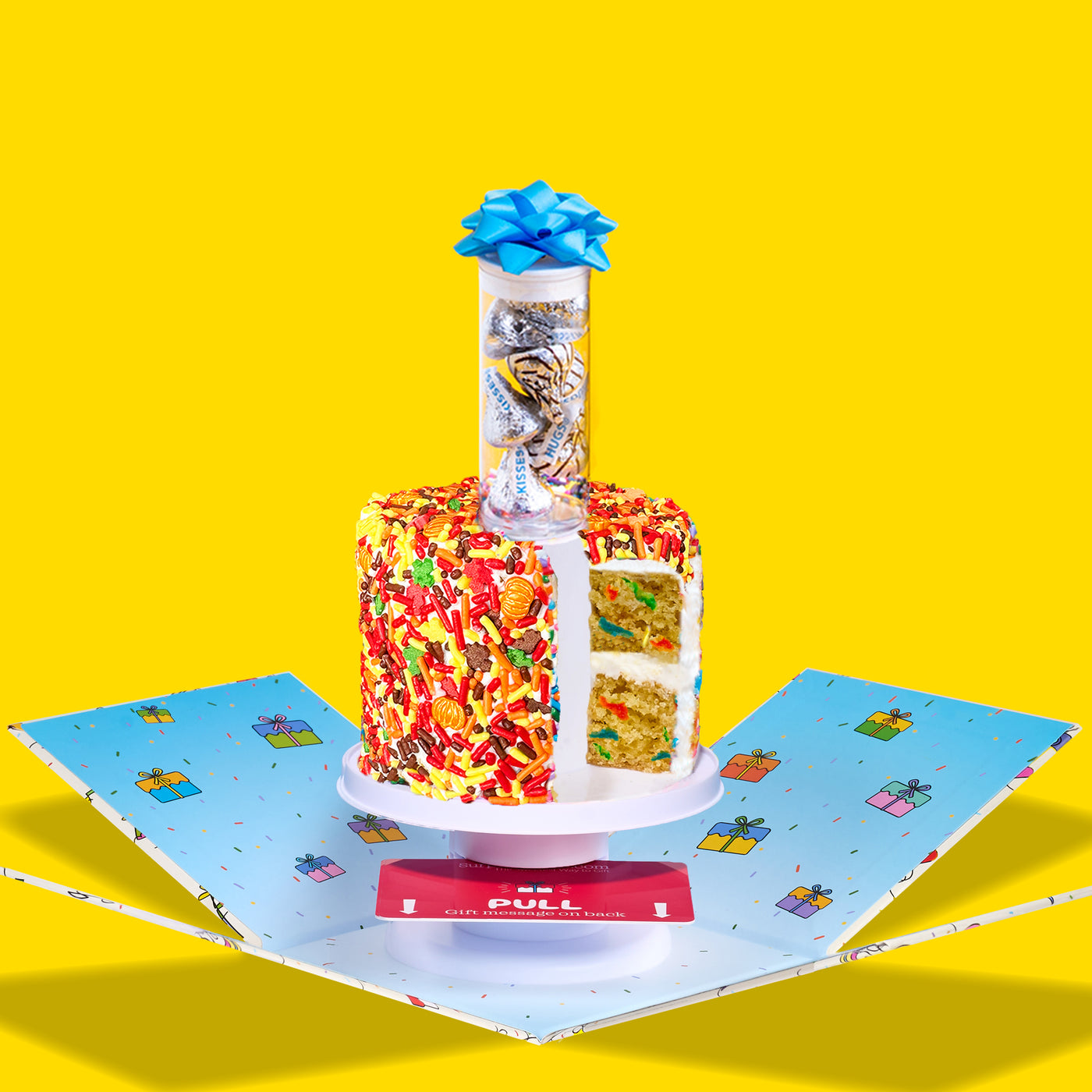 4" Fall Festive Vanilla Confetti Surprise Cake®