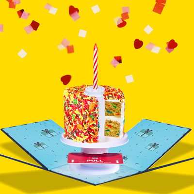 4" Fall Festive Vanilla Confetti Surprise Cake®