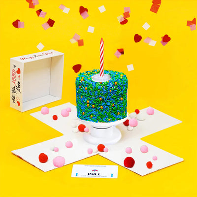 4" Father's Day Vanilla Surprise Cake