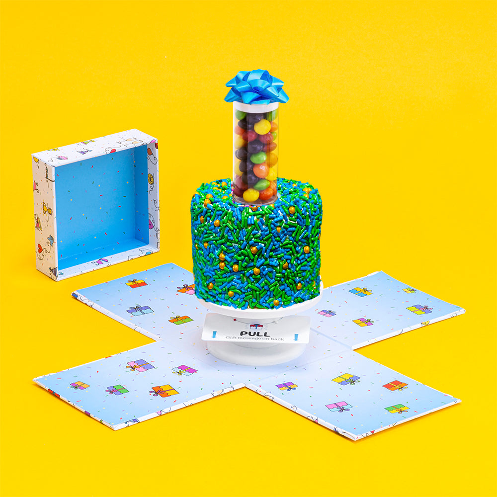 4" Father's Day Vanilla Surprise Cake