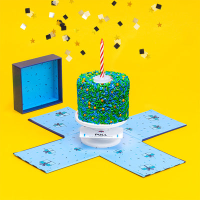 4" Father's Day Vanilla Surprise Cake
