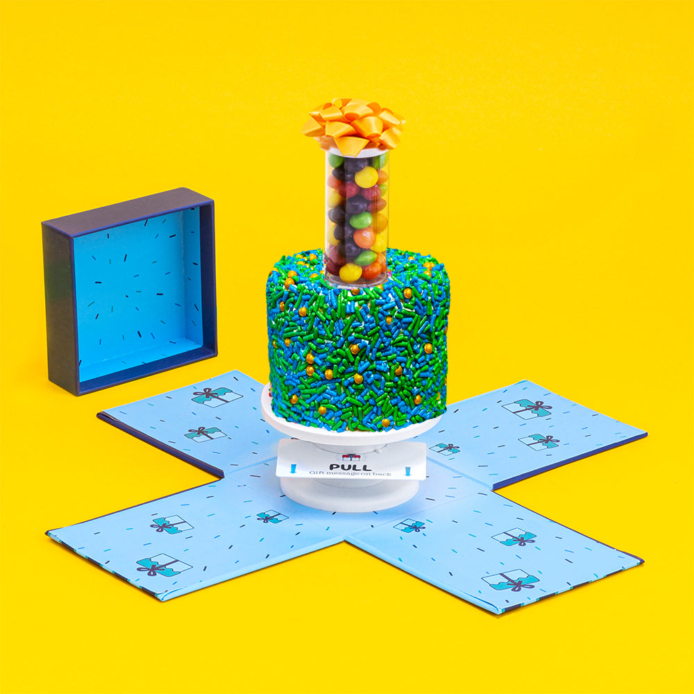 4" Father's Day Vanilla Surprise Cake