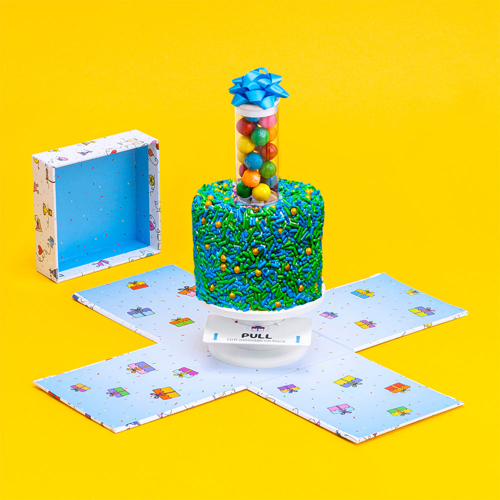 4" Father's Day Vanilla Surprise Cake
