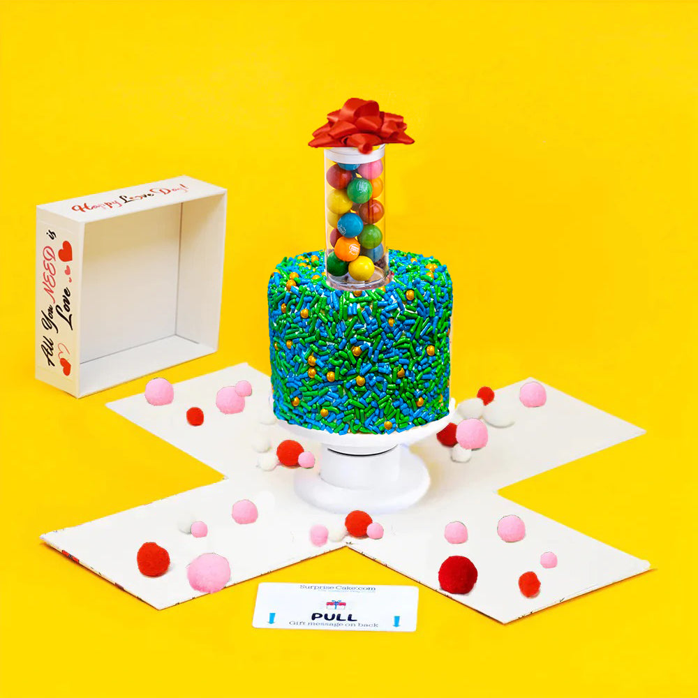 4" Father's Day Vanilla Surprise Cake