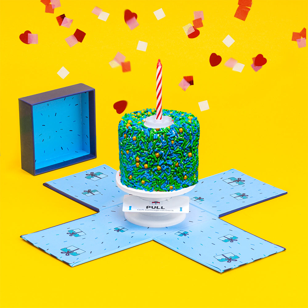 4" Father's Day Vanilla Surprise Cake