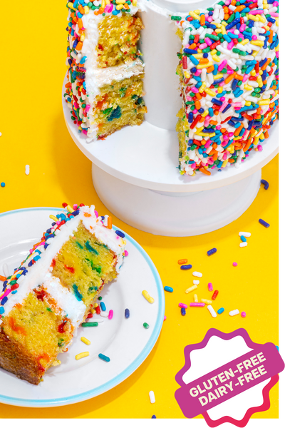 4" Rainbow Gluten Free Vanilla Confetti Surprise Cake®
