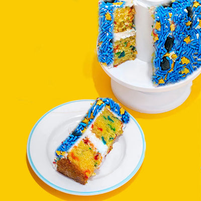 Graduation Box - 4" Vanilla Surprise Cake with Congratulations Confetti Explosion
