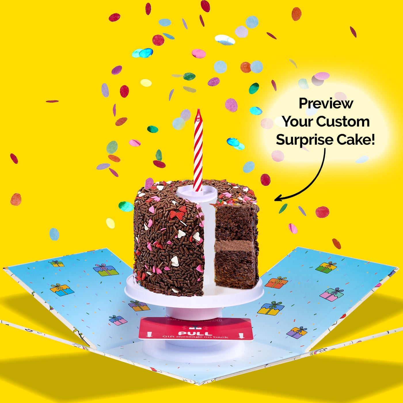 4" Chocolate Love Surprise Cake®