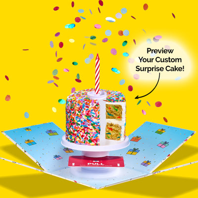4" Rainbow Gluten Free Vanilla Confetti Surprise Cake®