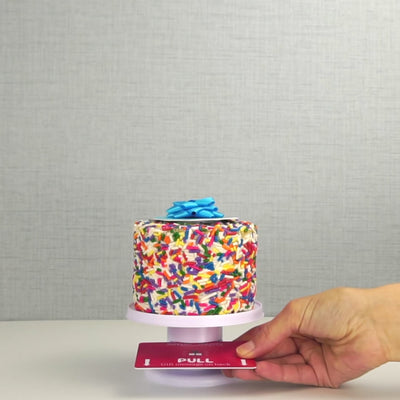 4" Rainbow Vanilla Confetti Surprise Cake®
