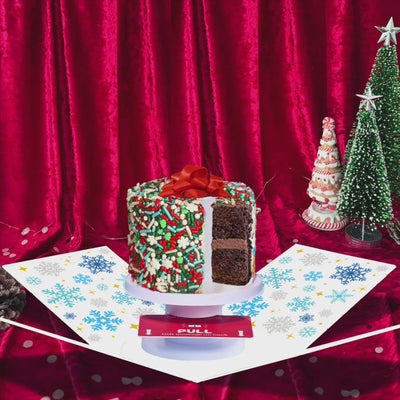 Happy Holidays - 4" Chocolate Winter Surprise Cake®  with Lindt Chocolates