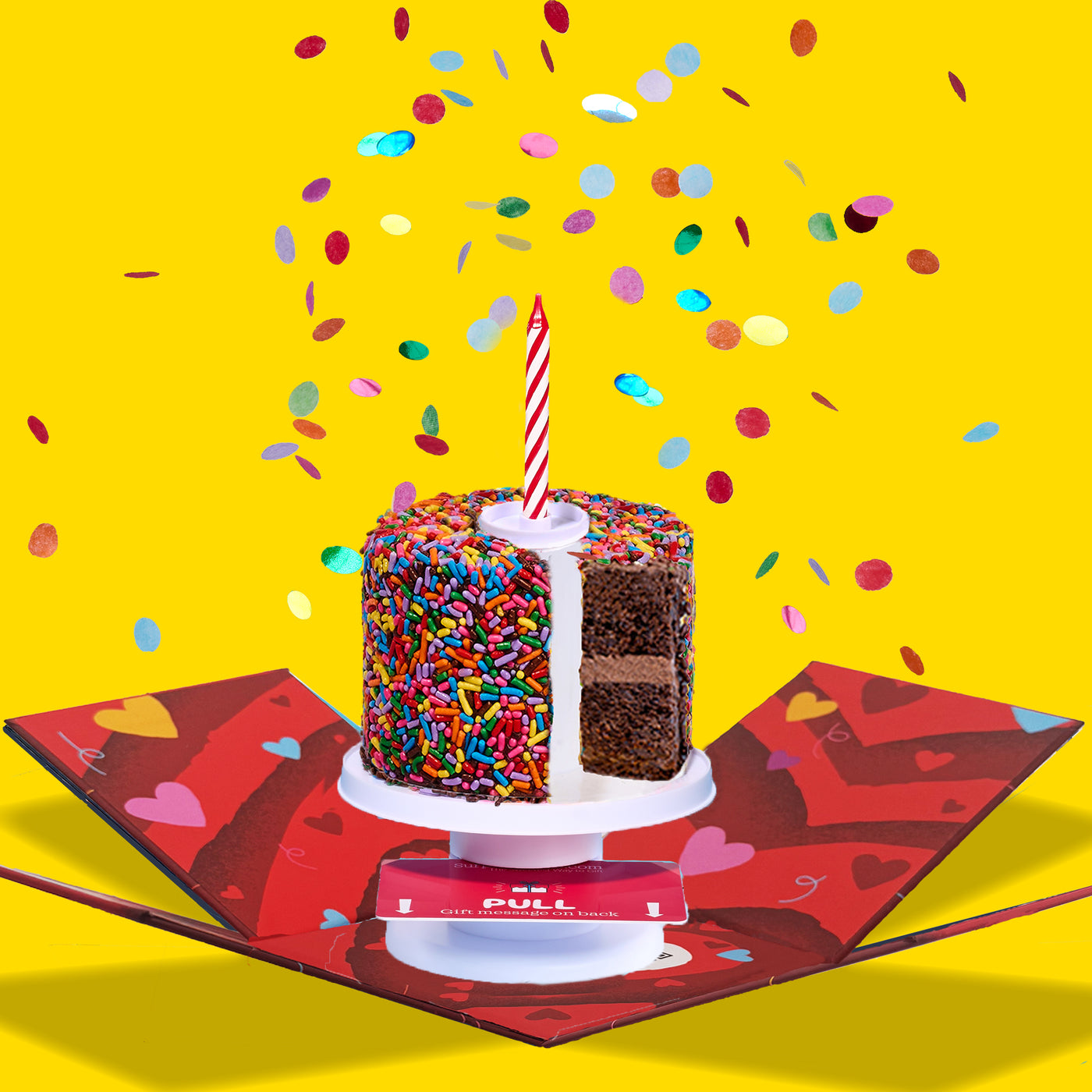 4" Rainbow Chocolate Chocolate Chip Surprise Cake®