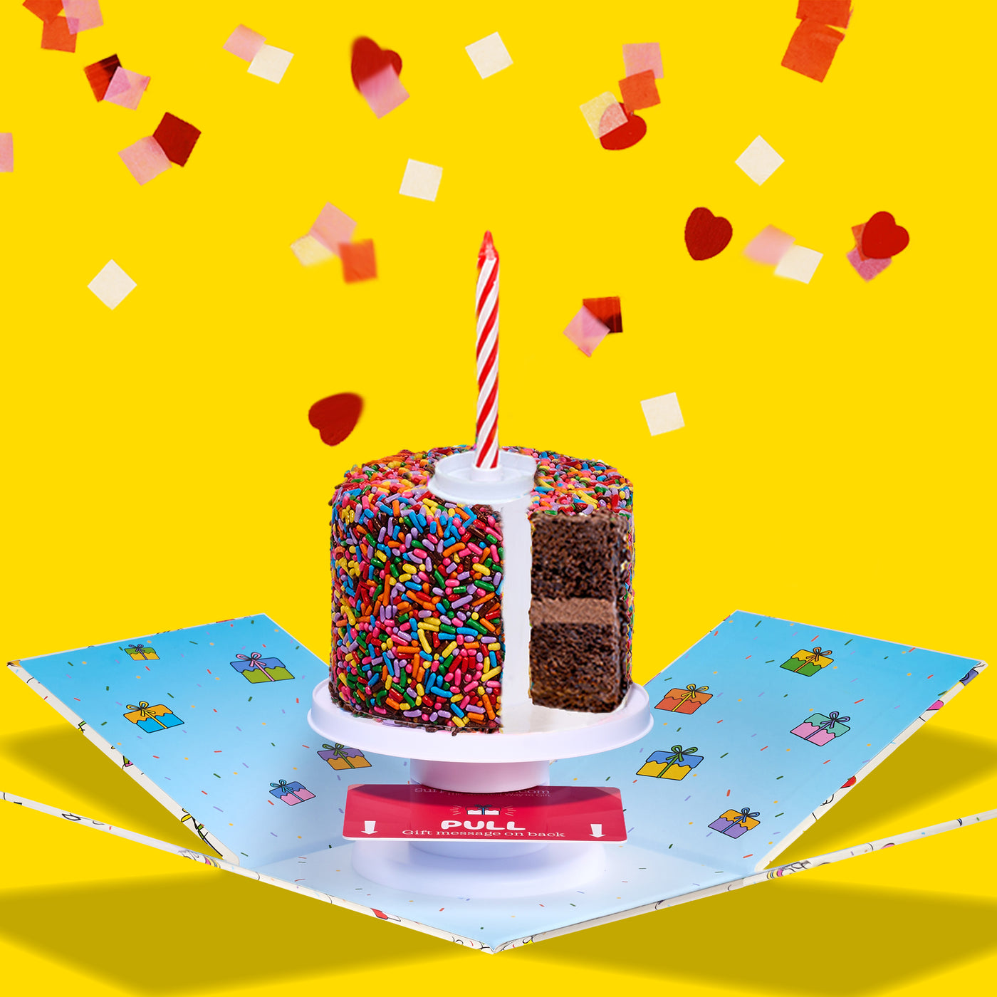 4" Rainbow Chocolate Chocolate Chip Surprise Cake®