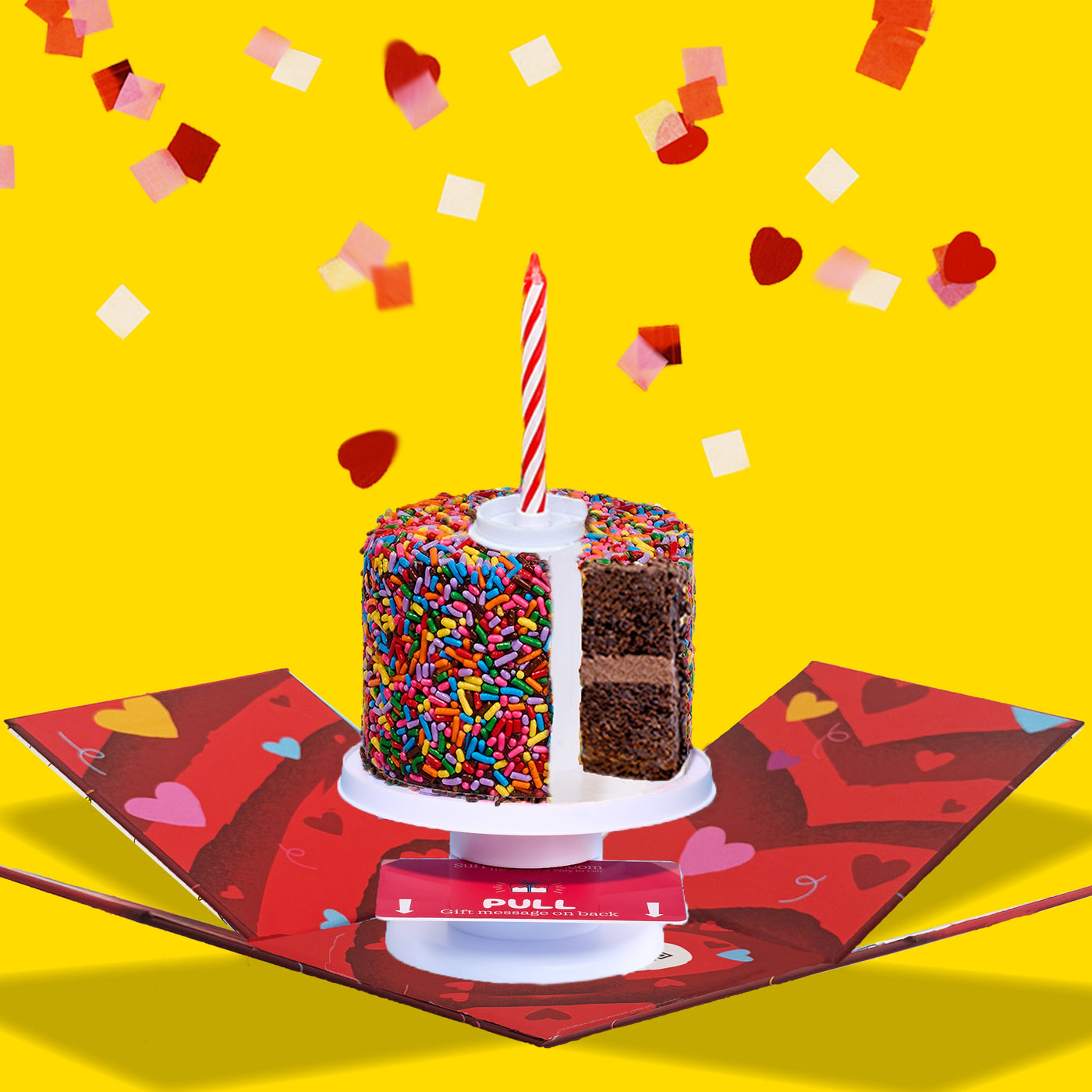 4" Rainbow Chocolate Chocolate Chip Surprise Cake®