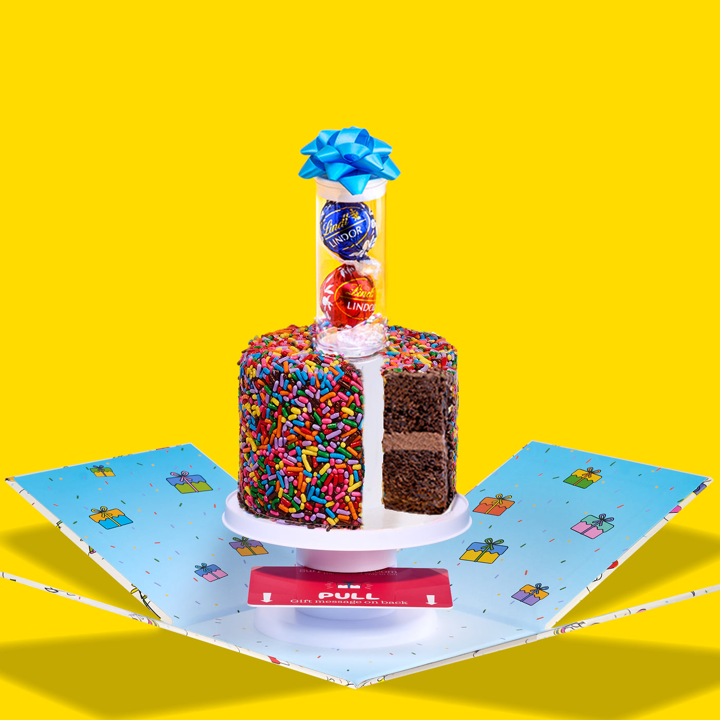 4" Rainbow Chocolate Chocolate Chip Surprise Cake®