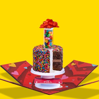 4" Rainbow Chocolate Chocolate Chip Surprise Cake®