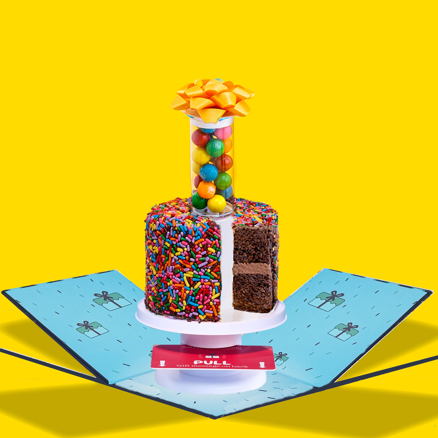 4" Rainbow Chocolate Chocolate Chip Surprise Cake®