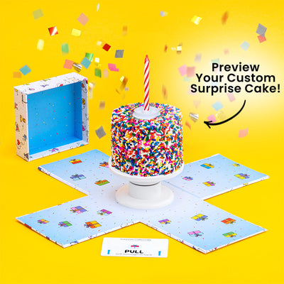 4" Rainbow Gluten Free Vanilla Confetti Surprise Cake®