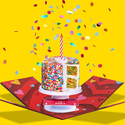 4" Rainbow Gluten Free Vanilla Confetti Surprise Cake®