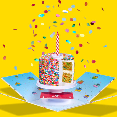 4" Rainbow Gluten Free Vanilla Confetti Surprise Cake®