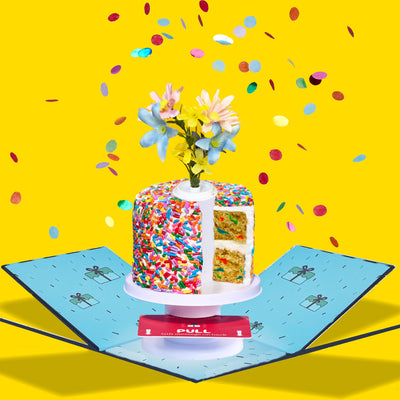 4" Rainbow Gluten Free Vanilla Confetti Surprise Cake®