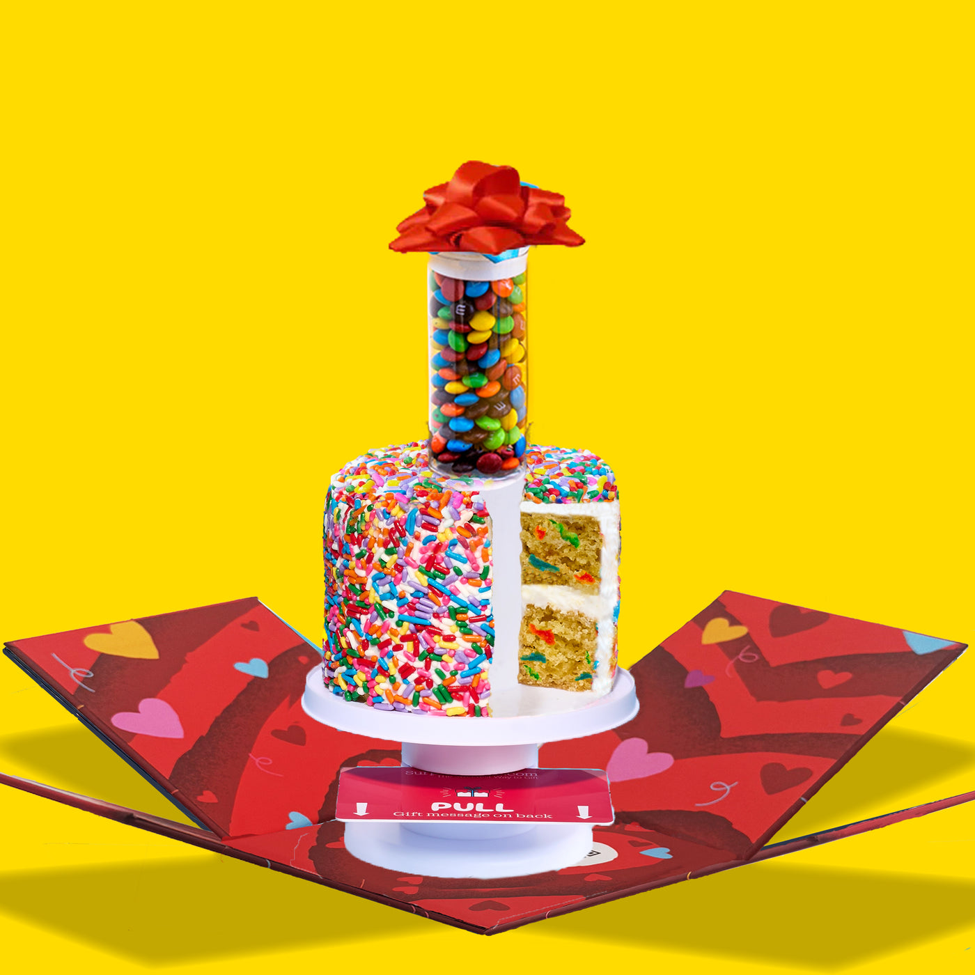 4" Rainbow Gluten Free Vanilla Confetti Surprise Cake®