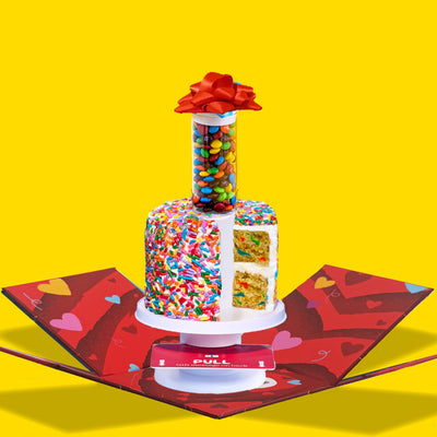 4" Rainbow Gluten Free Vanilla Confetti Surprise Cake®