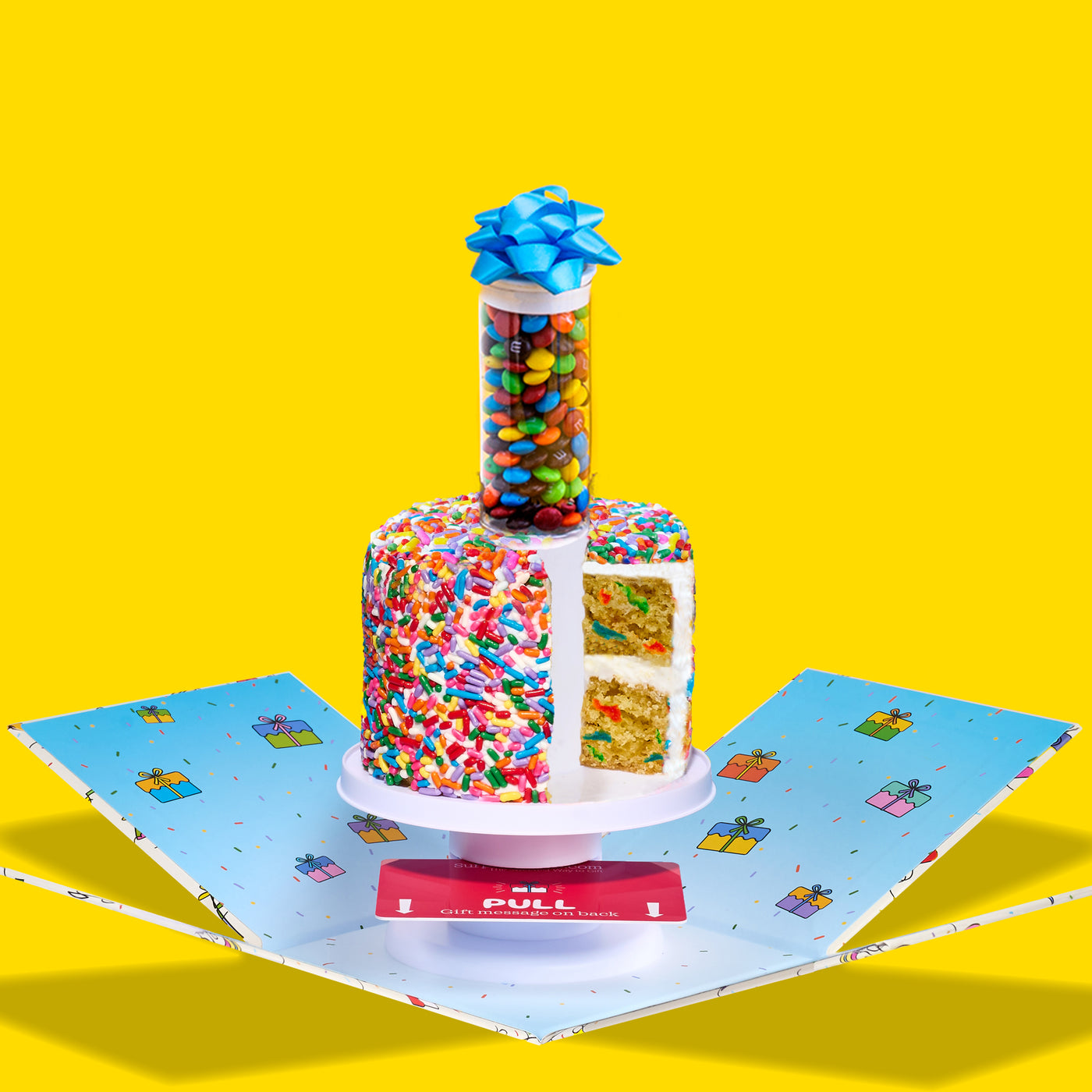 4" Rainbow Gluten Free Vanilla Confetti Surprise Cake®