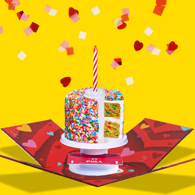 4" Rainbow Gluten Free Vanilla Confetti Surprise Cake®