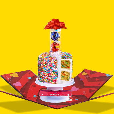 4" Rainbow Gluten Free Vanilla Confetti Surprise Cake®