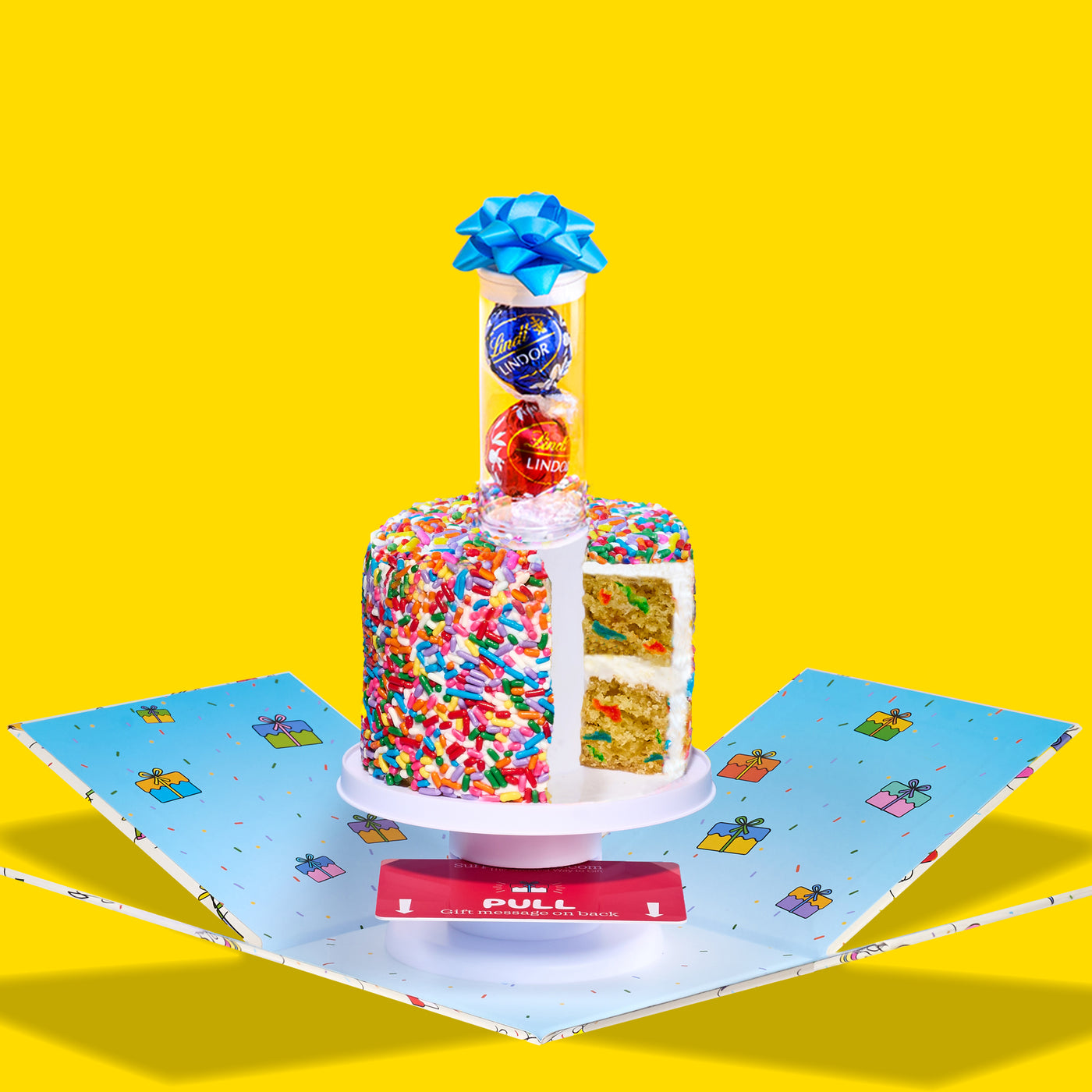 4" Rainbow Gluten Free Vanilla Confetti Surprise Cake®